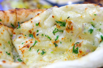 Cheese naan with butter